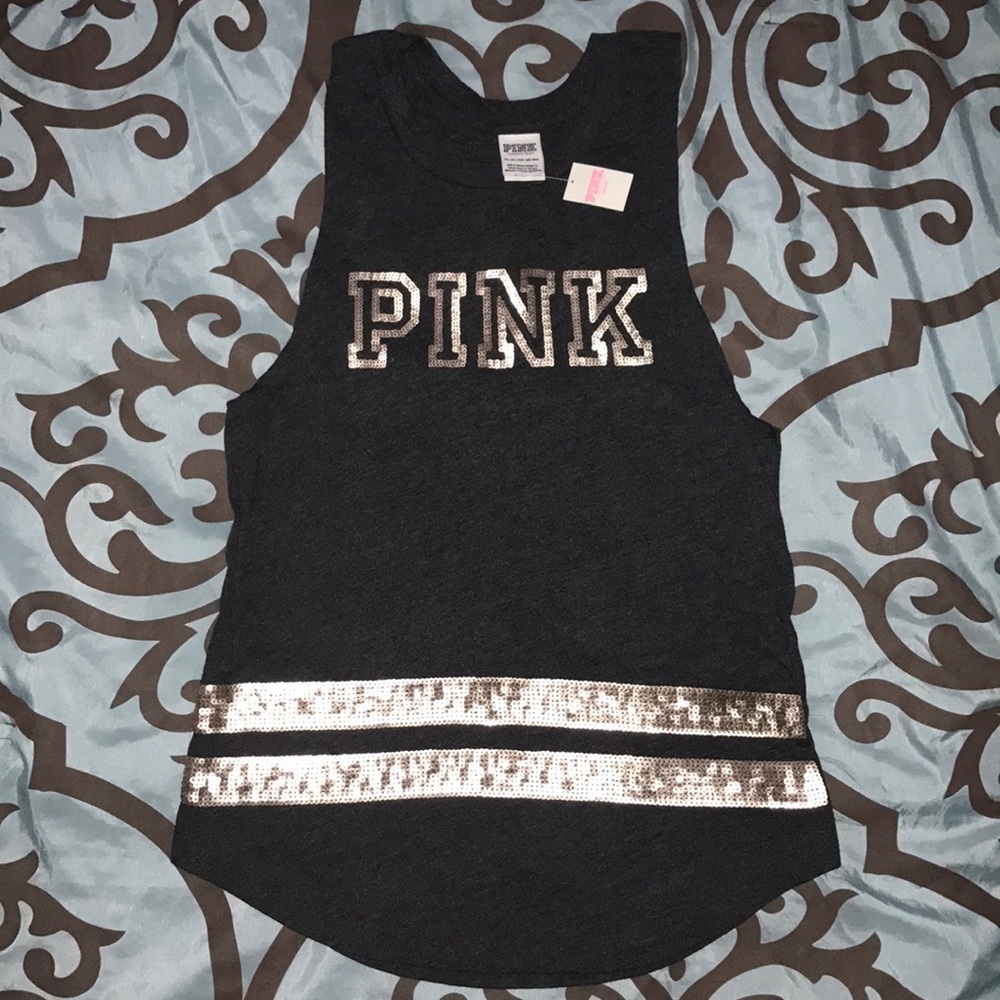 NWT PINK sequins tank